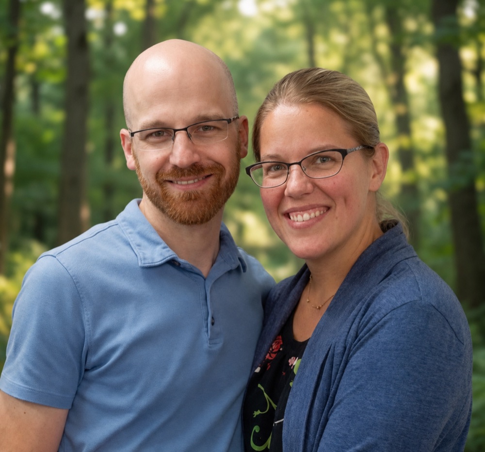 Brian Reinke, founder of Covenant Reader, with his wife Dawn
